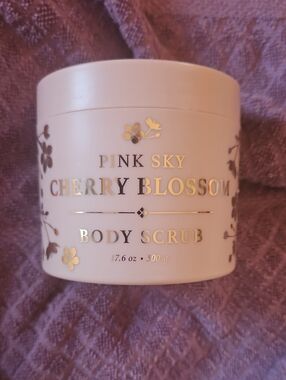 Pink Sky Cherry Blossom Body Scrub - White with Gold Details
